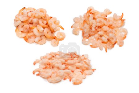 Photo for Frozen shrimps background. Top view. - Royalty Free Image