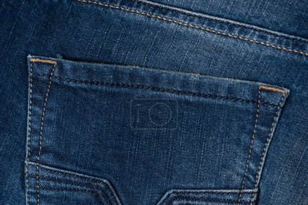 Photo for Blue jeans denim texture as a background. Top view. - Royalty Free Image