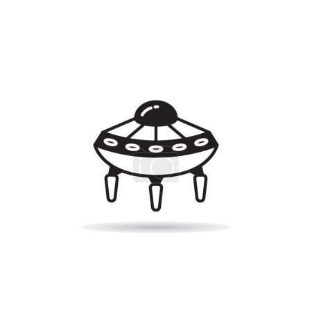 Ilustración de Icono de OVNI sobre fondo blanco - Imagen libre de derechos