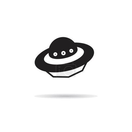Illustration for Ufo icon on white background - Royalty Free Image