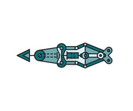 Illustration for Decorative arrow steampunk style vector illustration - Royalty Free Image