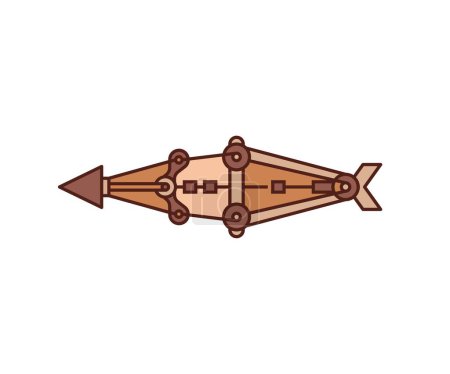 Illustration for Arrow weapon steam punk style - Royalty Free Image