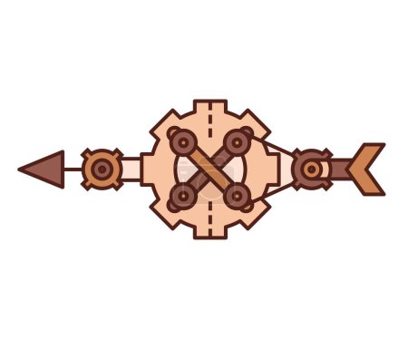 Illustration for Arrow weapon steam punk style - Royalty Free Image