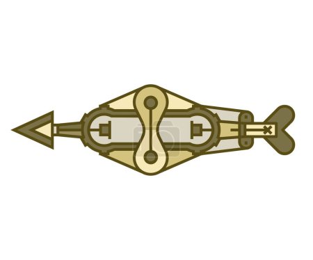 Illustration for Steampunk arrow vector illustration - Royalty Free Image