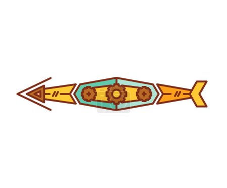 Ilustración de Steampunk flecha vector ilustración - Imagen libre de derechos