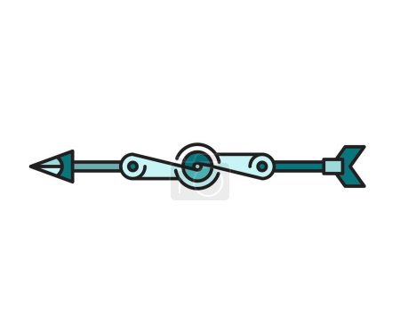 Ilustración de Steampunk flecha vector ilustración - Imagen libre de derechos