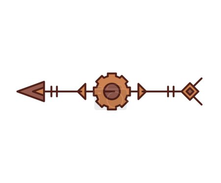Photo for Steam punk arrow vector illustration - Royalty Free Image