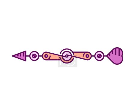 Illustration for Arrow weapon on white background vector illustration - Royalty Free Image