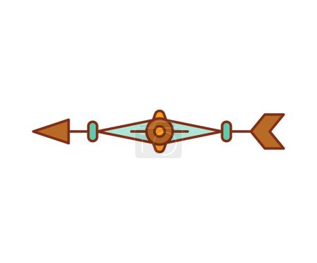 Ilustración de Arma de flecha sobre fondo blanco vector ilustración - Imagen libre de derechos