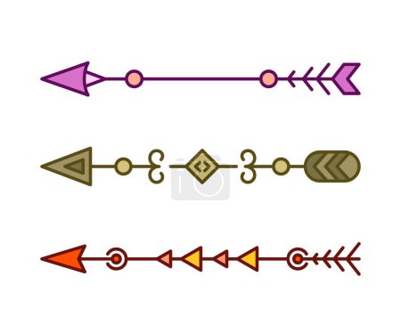 Illustration for Arrows decoration set vector illustration - Royalty Free Image
