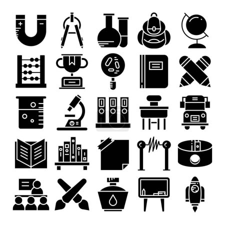 Photo for Education and school icons set vector illustration - Royalty Free Image
