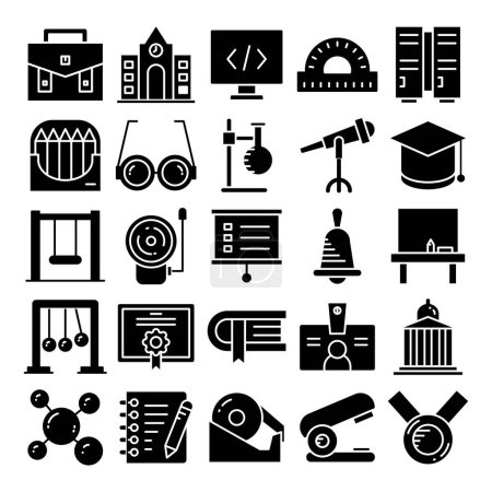 Illustration for Education and school icons set vector illustration - Royalty Free Image