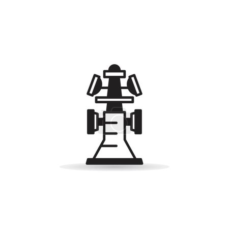 Illustration for Network and communication tower icon vector illustration - Royalty Free Image