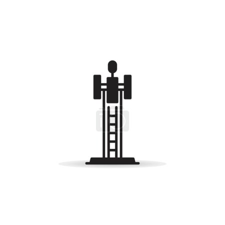 Illustration for Cell site tower icon on white background - Royalty Free Image