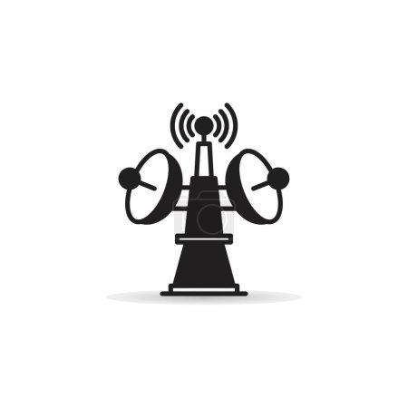 Illustration for Communication and network tower icon - Royalty Free Image