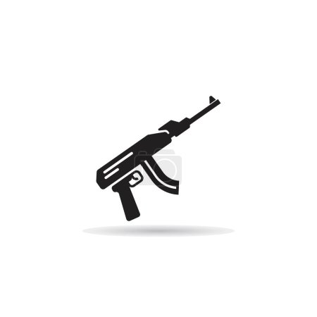 Illustration for Submachine gun icon on white background - Royalty Free Image