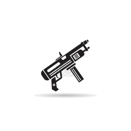 Illustration for Submachine gun icon on white background - Royalty Free Image