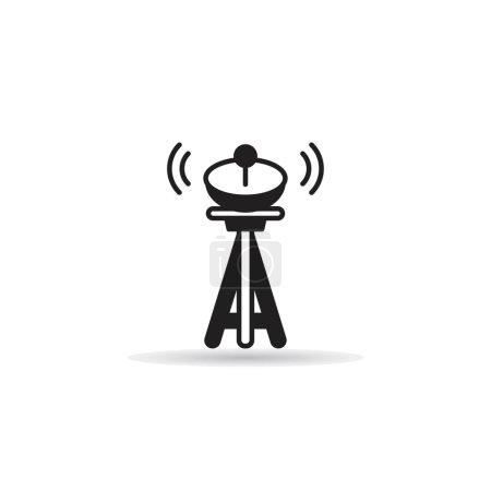 Illustration for Network tower icon on white background - Royalty Free Image