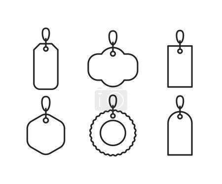 Illustration for Blank price tag and coupon icons set - Royalty Free Image