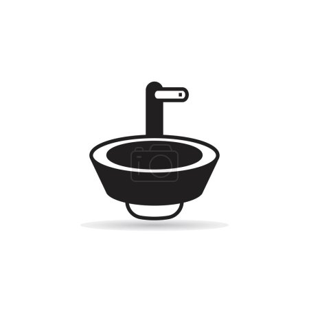 Illustration for Sink and basin icon vector illustration - Royalty Free Image
