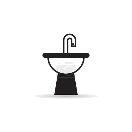 Illustration for Sink and basin icon vector illustration - Royalty Free Image