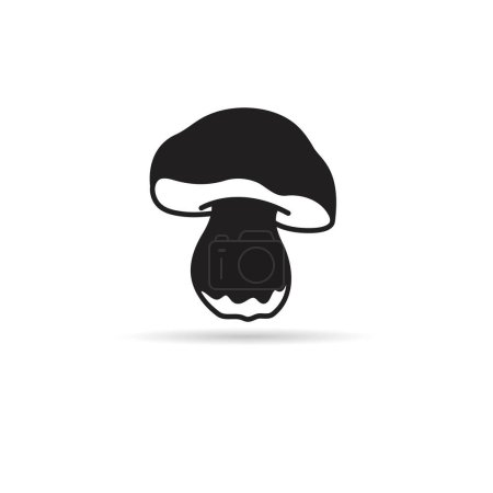 Illustration for Mushroom icon on white background illustration - Royalty Free Image