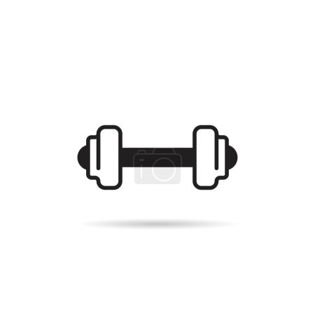 Illustration for Dumbbell icon vector illustration - Royalty Free Image