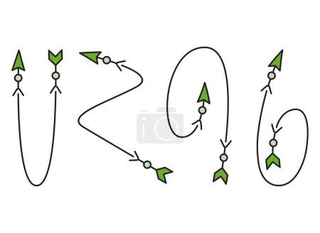 Ilustración de Flecha decorativa símbolo conjunto vector ilustración - Imagen libre de derechos
