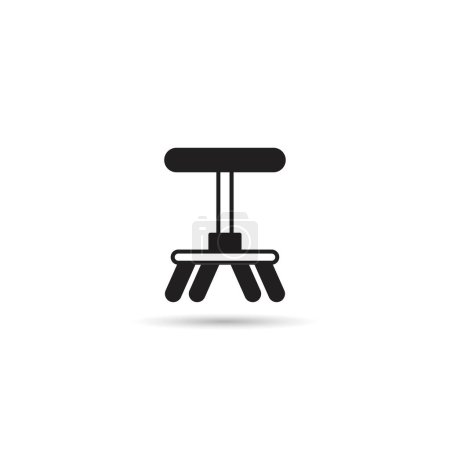 Illustration for Bar stool icon on white background - Royalty Free Image