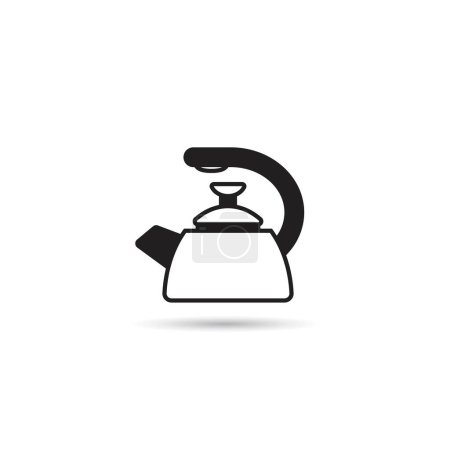 Illustration for Kettle icon vector illustration - Royalty Free Image