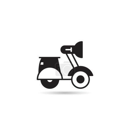 Illustration for Scooter icon on white background - Royalty Free Image