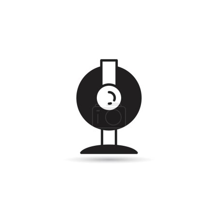 Illustration for Video camera icon on white background - Royalty Free Image