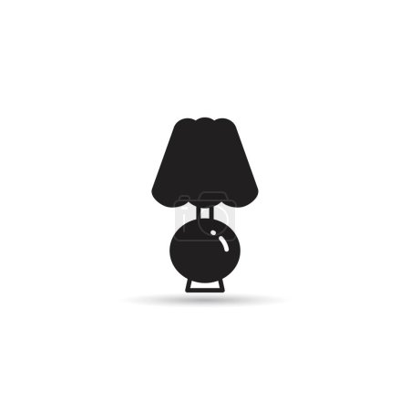 Illustration for Bedside lamp icon on white background - Royalty Free Image