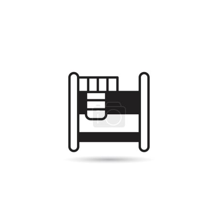 Illustration for Bunk bed icon on white background - Royalty Free Image