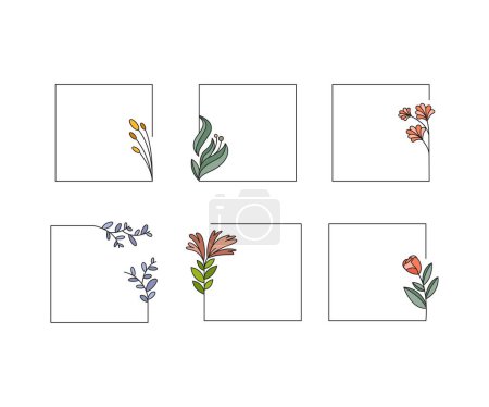 Illustration for Decorative floral frames set illustration - Royalty Free Image