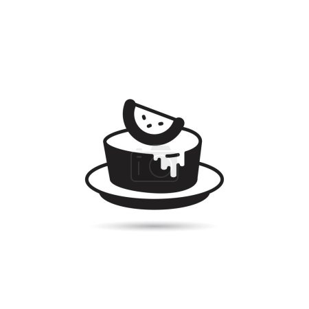 Illustration for Sponge cake icon on white background - Royalty Free Image
