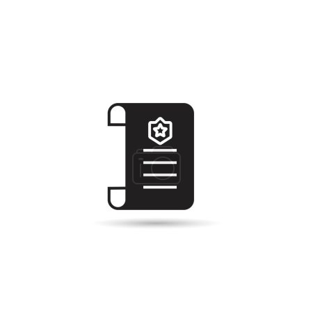 Illustration for Legal document icon on white background - Royalty Free Image