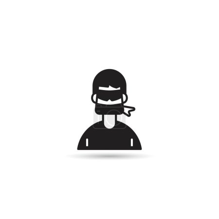 Illustration for Thief icon on white background - Royalty Free Image