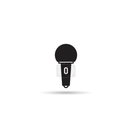 Ilustración de Icono del micrófono sobre fondo blanco - Imagen libre de derechos