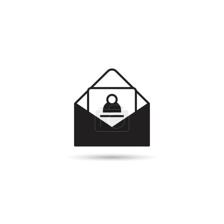 Illustration for Job application mail icon vector illustration - Royalty Free Image