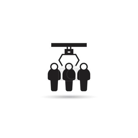 Illustration for Recruitment and human resource icon vector illustration - Royalty Free Image