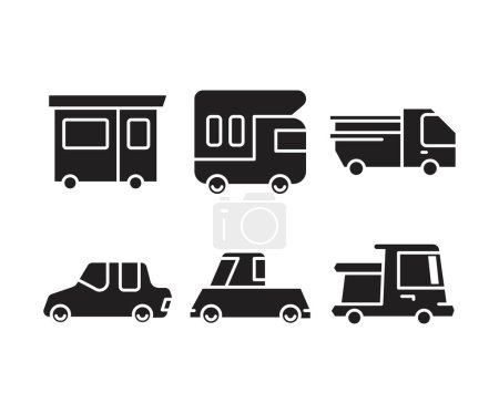 Illustration for Car and transportation icons set - Royalty Free Image