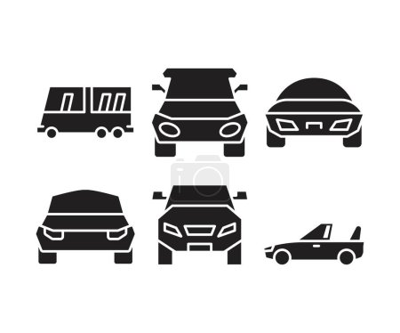 Illustration for Car and transportation icons set vector illustration - Royalty Free Image
