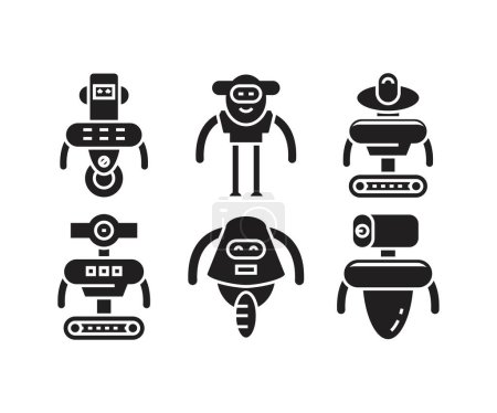 Illustration for Robot avatar icons vector illustration - Royalty Free Image
