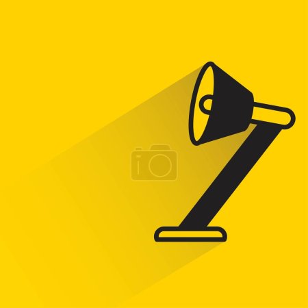 Illustration for Lamp with shadow on yellow background - Royalty Free Image