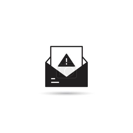 Ilustración de Icono de correo electrónico spam en la ilustración de vector de fondo blanco - Imagen libre de derechos