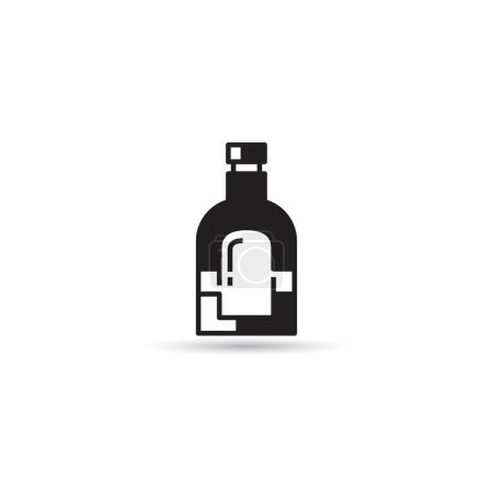Illustration for Vodka bottle icon on white background - Royalty Free Image