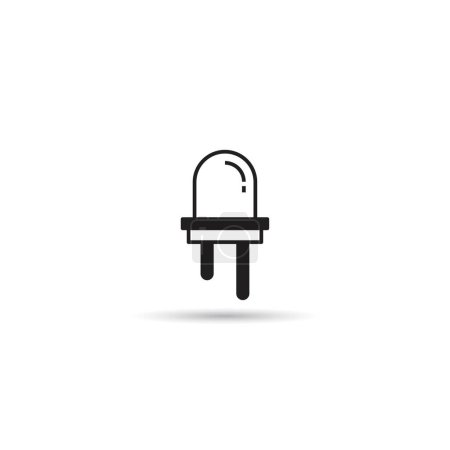 Illustration for Diode icon on white background - Royalty Free Image