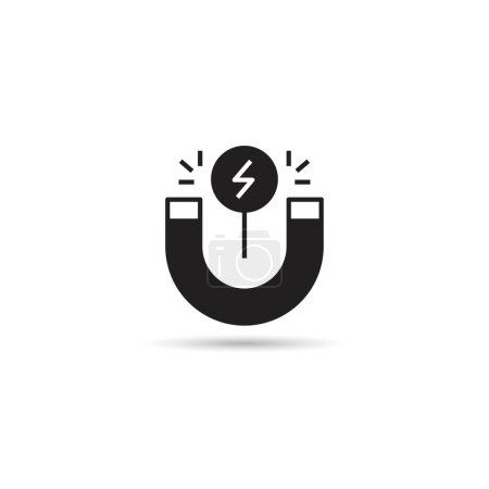 Illustration for Electric magnet icon on white background - Royalty Free Image