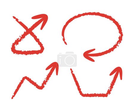 Ilustración de Rojo bosquejo flechas símbolo ilustración - Imagen libre de derechos